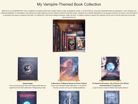 favorite/shrines/vampirebooks screenshot