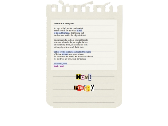 poetry/oyster screenshot
