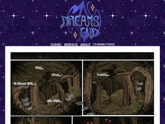 Website/Comic screenshot