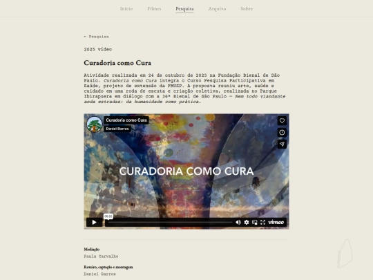 pesquisa-curadoria screenshot