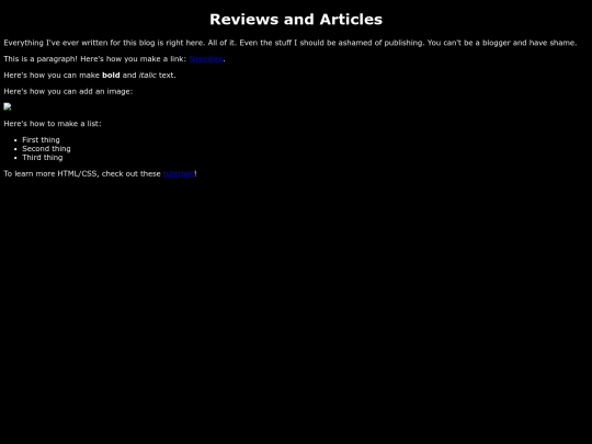 Articles/Reviews screenshot