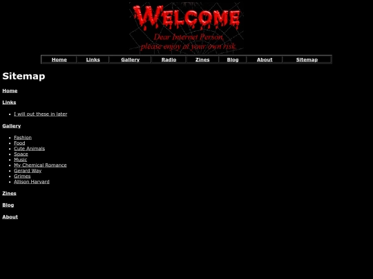 sitemap screenshot