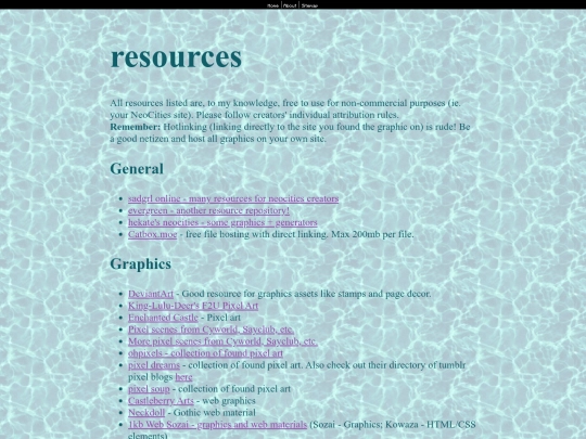 resources screenshot