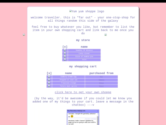 school startpage/yumyum screenshot