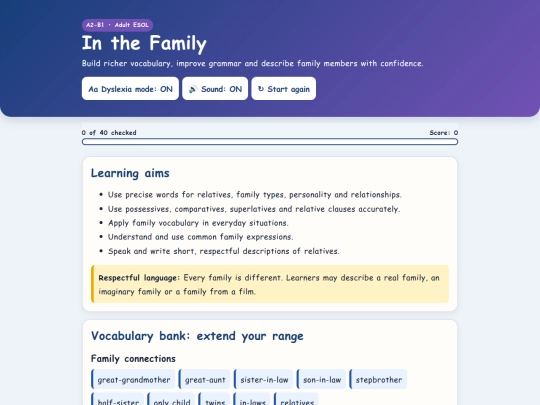 In the Family_Vocabulary_Grammar_Interactive_40 screenshot