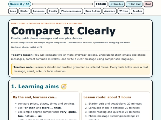 e2_comparisons_email_phone_practice screenshot