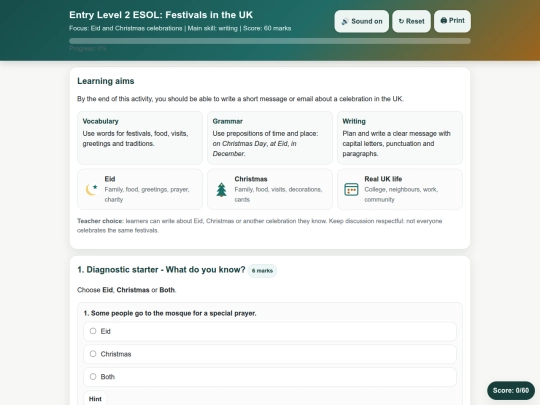 esol_e2_festivals_eid_christmas_interactive screenshot