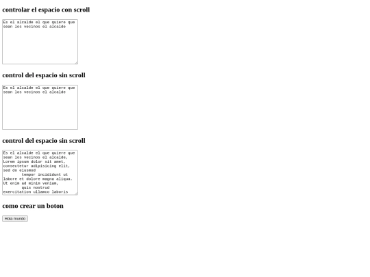 curso/textarea screenshot