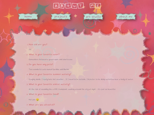 about-me screenshot
