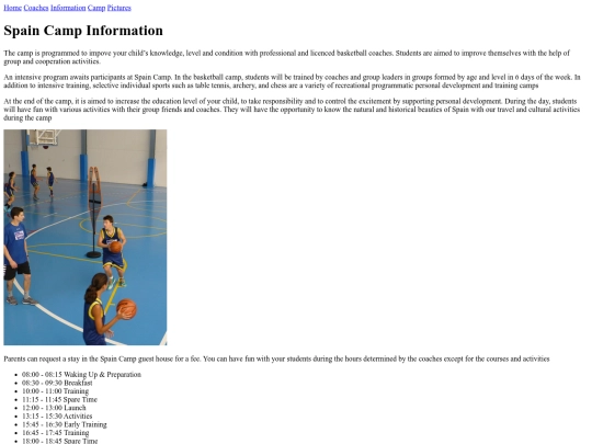information screenshot