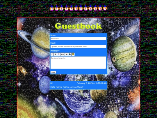 Guestbook screenshot
