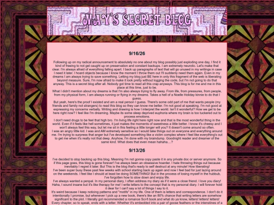 Writing screenshot
