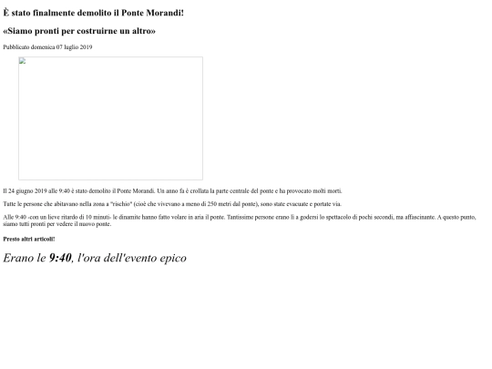 Ponte Morandi/Articolo Ponte Morandi screenshot