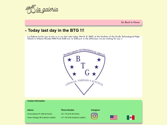 Sitio Web empresarial/BTG-Ventausa screenshot