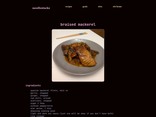 look/recipes/braised-mackerel screenshot