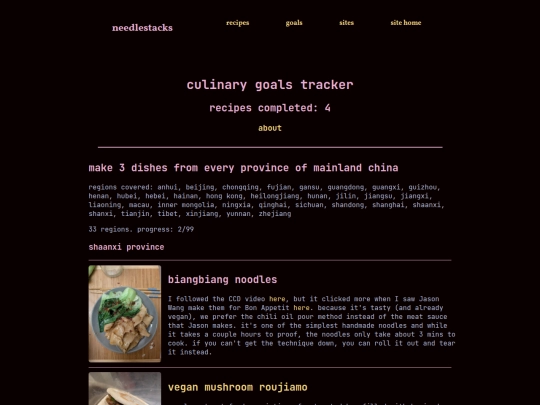 look/recipes/culinary-goals-tracker screenshot