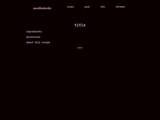 look/recipes/template screenshot