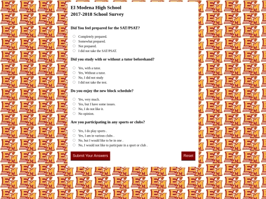 survey screenshot