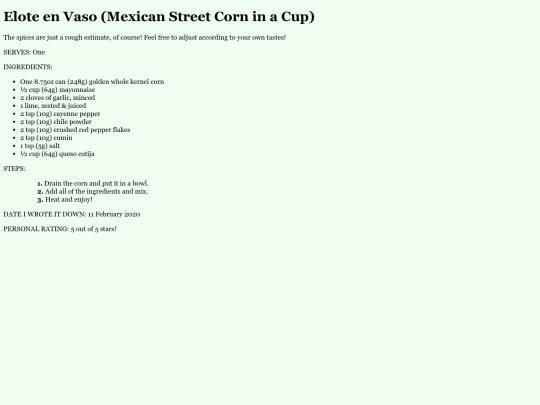 recipes/elote screenshot