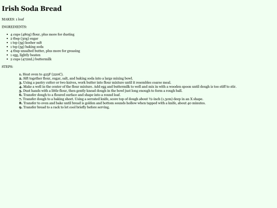 recipes/irishsodabread screenshot