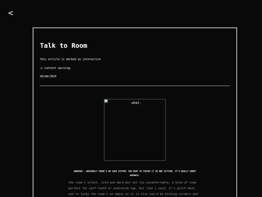 writings/talkingwithone screenshot