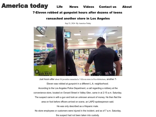 7Eleven robbed at gunpoint hours after dozens of teens screenshot