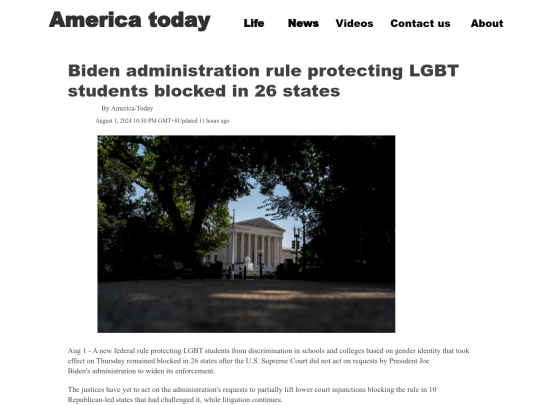Biden administration rule protecting LGBT screenshot