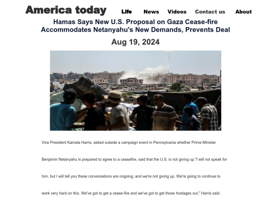 Hamas Says New U.S. Proposal on Gaza screenshot