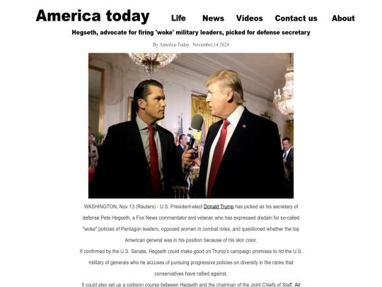Hegseth screenshot