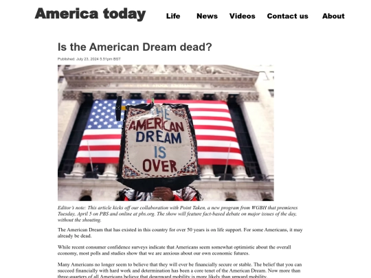 Is the American Dream dead screenshot