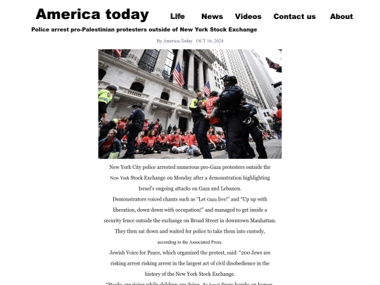 Police arrest proPalestinian protesters screenshot