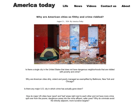 Why are American cities so filthy and crime riddled screenshot