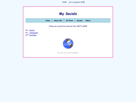 socials screenshot