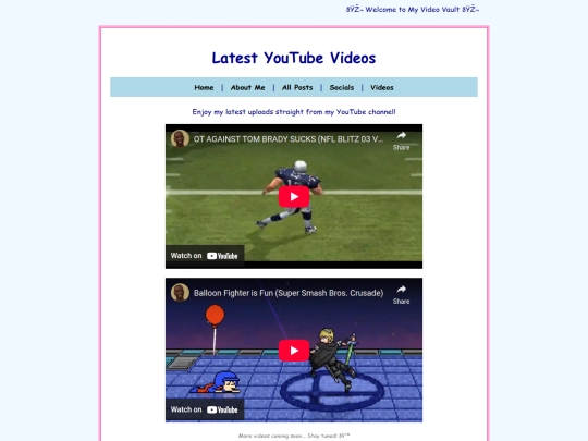 videos screenshot