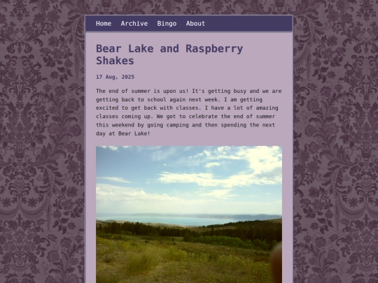posts/2025-08-17-Bear-Lake-and-Raspberry-Shakes screenshot