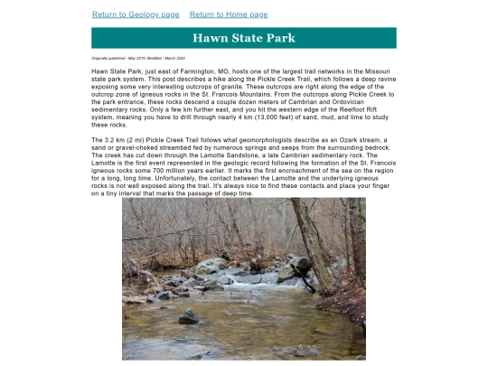 geology/hawn_state_park screenshot