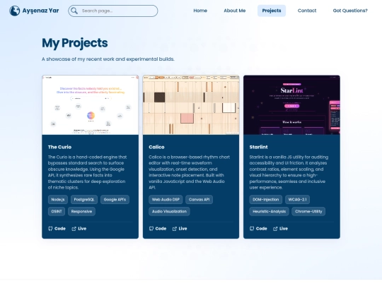 projects screenshot