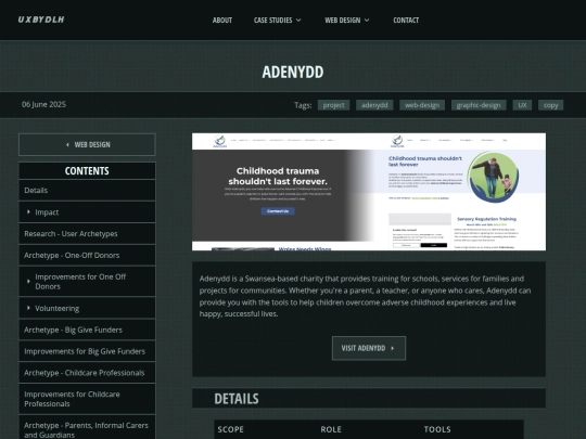 web-design/adenydd screenshot