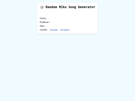 random-song-genarator screenshot