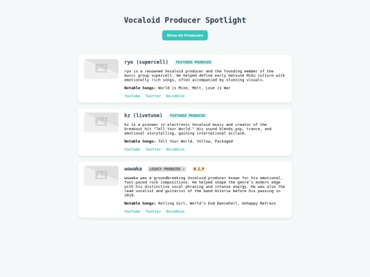 vocaloid-producers screenshot