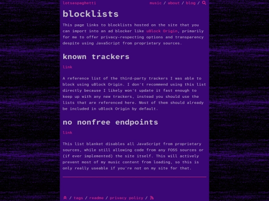 blocklists screenshot