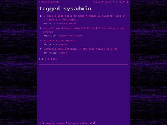 tags/sysadmin screenshot
