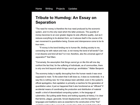 writing/humdog screenshot