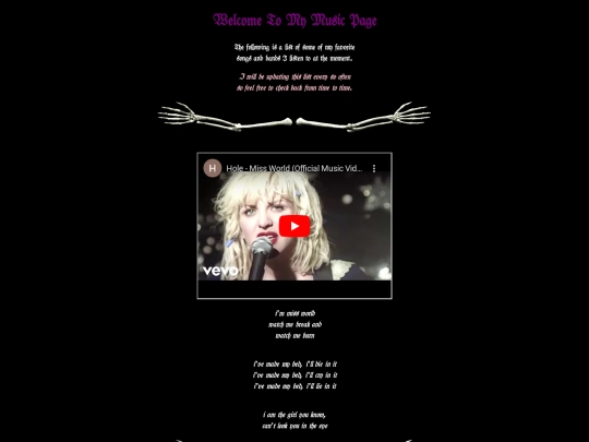 musicpage screenshot