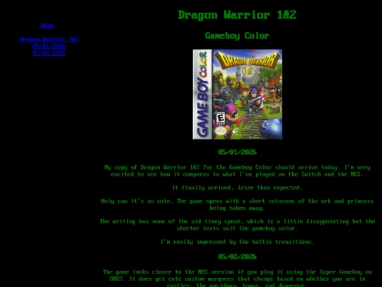 game-journals/dragon-quest/dragon-warrior-1-2-gbc screenshot