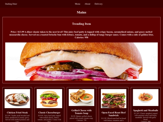mainsPage screenshot