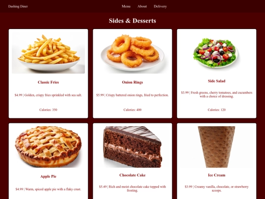 sides_dessertsPage screenshot