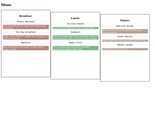 Restaraunt-Menu screenshot