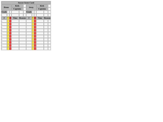 SoccerScorecards screenshot