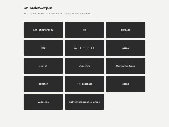 les-foreach-jaar1 screenshot